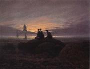 Caspar David Friedrich Moonsise over the Sea oil painting